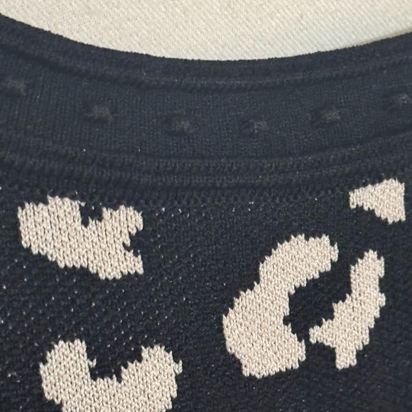 REBECCA TAYLOR Black White Leopard Animal Print Sleeveless Mini Dress Size S - Picture 6 of 10